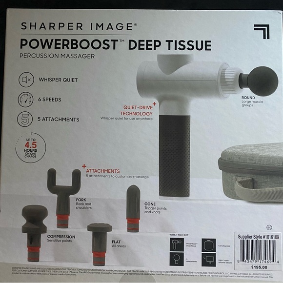 ✨The Sharper Image - Powerboost Deep Tissue Percussion Massager Version 2.0✨ - Picture 7 of 16